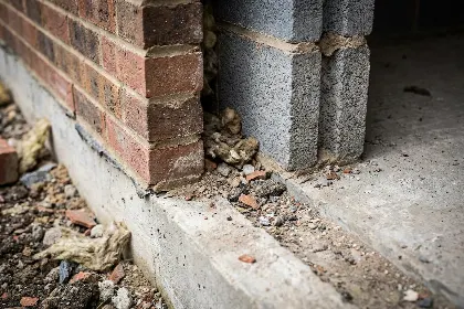 Mur creux avec coulisse